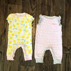 Cloud Island - Sleeveless Romper x 2